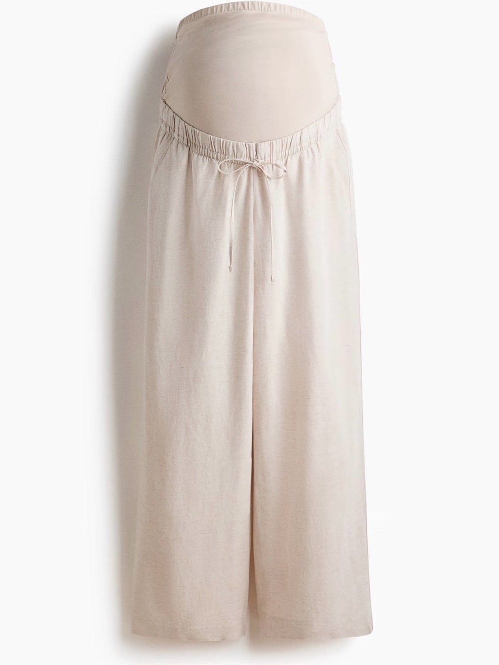 Maternity Wide-Leg Linen Blend Pants